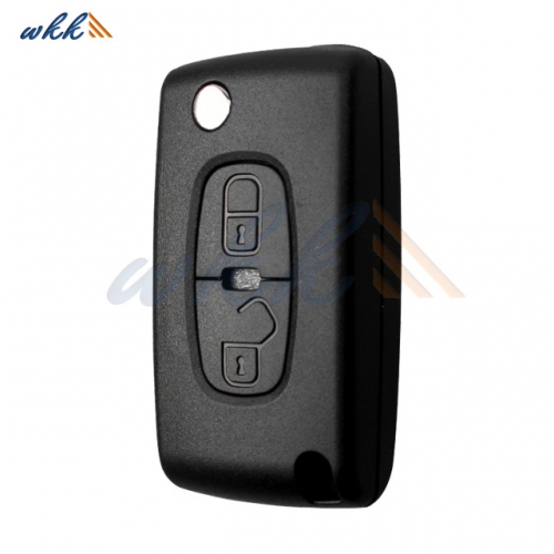 2 Buttons 0536 Model ID46 433MHz FSK HU83 Blade Flip Key for Peugeot