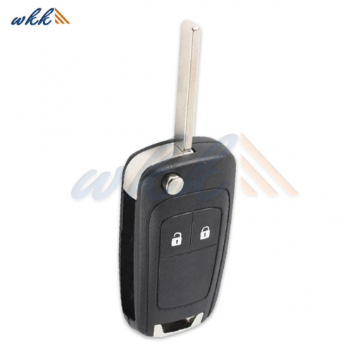 2Buttons 13279280/13524255/13574868/13523068 ID46 433MHz Flip Key for Opel Adam / Astra J / Corsa E / Karl