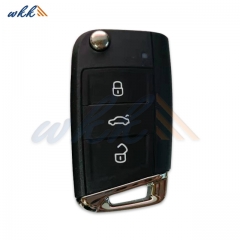 3Buttons 5G0959752BB M49 CHIP 434MHz Nonkeyless Go Flip Key for Volkswagen Golf (MK7)