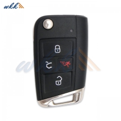 3+1Buttons 5G6-959752BM NBGFS125C1 49CHIP 315MHz Flip Key for Volkswagen Golf