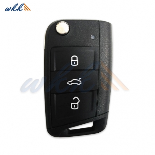 3 Buttons 2G6-959752/ 2G6959752D MQB49 /5C CHIP 434MHz Flip Key for Volkswagen Polo