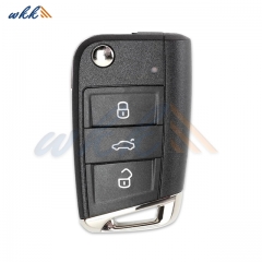 3Buttons 5G6959752AB 6AGHIP 434MHz Keyless Go Flip Key for Volkswagen Golf MK