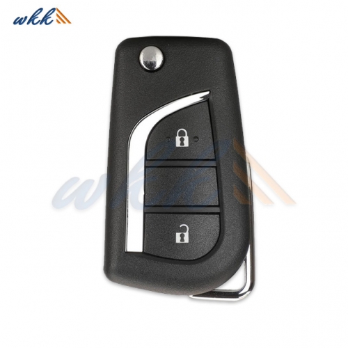 2Buttons 890700H140 H-ID74 TOY48 Blade 433MHz Flip Key for Toyota Aygo