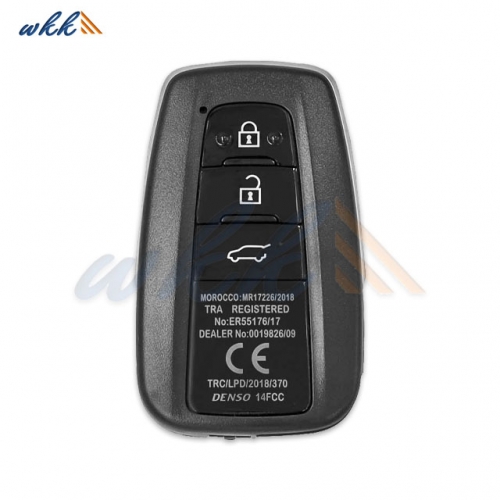 3Buttons B2T2K2R 89904-60V60/ 60V30 433MHz Smart Key for 2020-2021 Toyota Land Cruiser / Prado