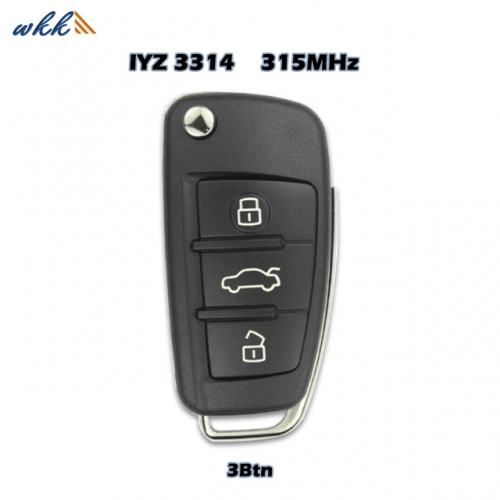3Buttons Smart Key Case for Audi