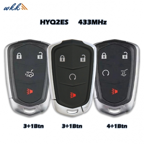 4+1Buttons HYQ2ES 433MHz Smart Kry for Cadillac