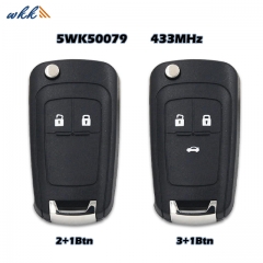 2+1Btn / 3+1Btn 5WK50079 46CHIP 433MHz Flip Key for Chevrolet