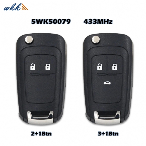 2+1Btn / 3+1Btn 5WK50079 46CHIP 433MHz Flip Key for Chevrolet