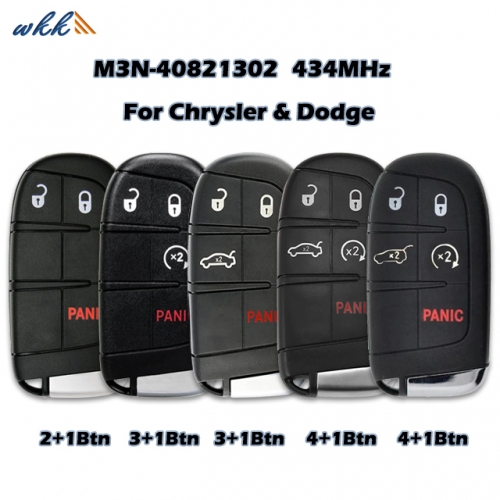2+1/3+1/4+1Buttons M3N-40821302 433MHz Smart Key Case for Chrysler