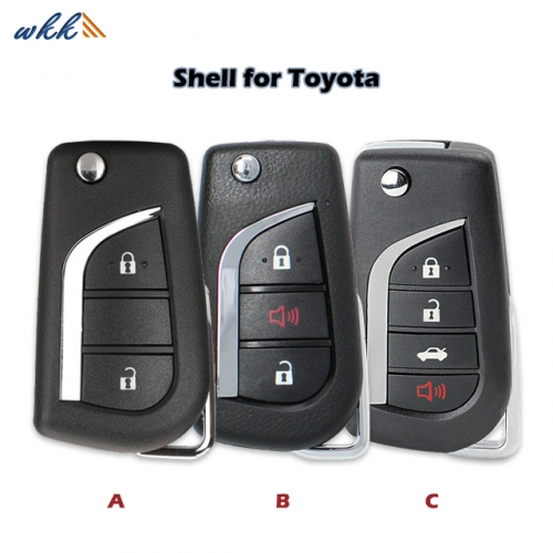 2/2+1/3/3+1btn HYQ12BBY Key Shell for Toyota Yaris / RAV4 / 4-Runner