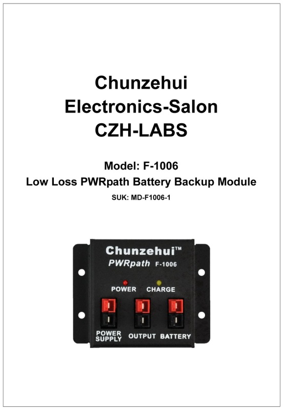 Chunzehui F-1006 Low Loss PWRpath Module, Anderson Powerpole PowerPath PWRgate.
