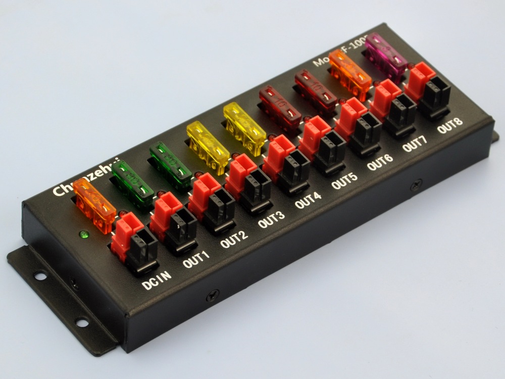 Chunzehui F-1005 9 Port 40A Anderson Powerpole Connector Power Splitter Distributor Source Strip, 1 Input and 8 Output.