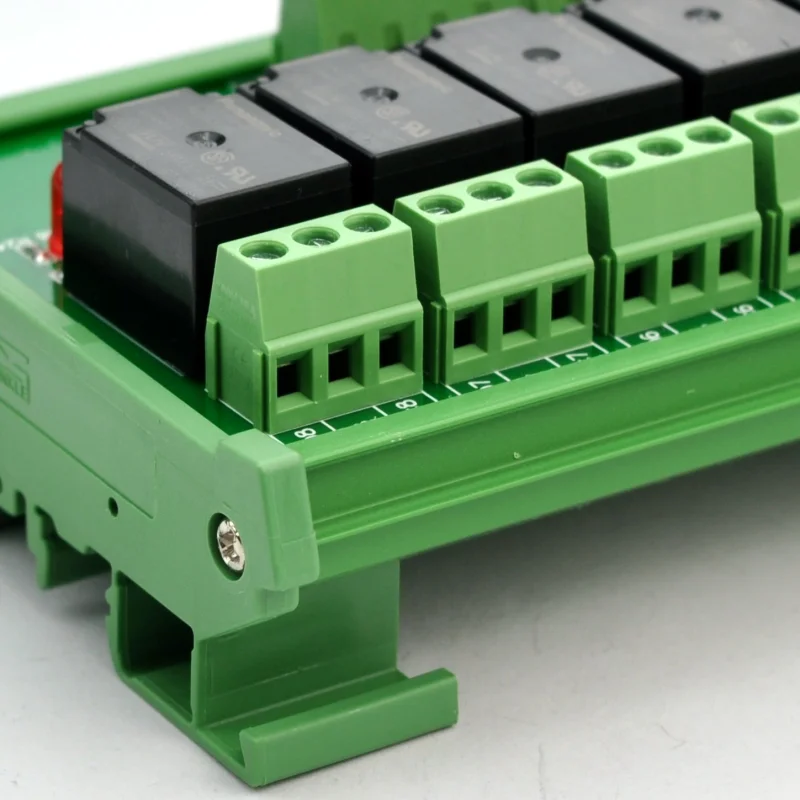 ELECTRONICS-SALON DIN Rail Mount 8 SPDT Power Relay Interface Module. (Operating Voltage: DC 5V)