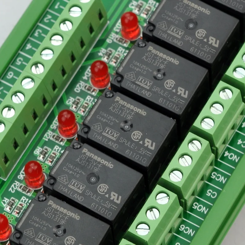 ELECTRONICS-SALON DIN Rail Mount 8 SPDT Power Relay Interface Module. (Operating Voltage: DC 5V)
