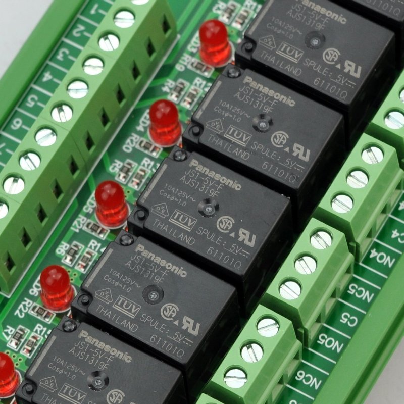 ELECTRONICS-SALON DIN Rail Mount 8 SPDT Power Relay Interface Module. (Operating Voltage: DC 5V)