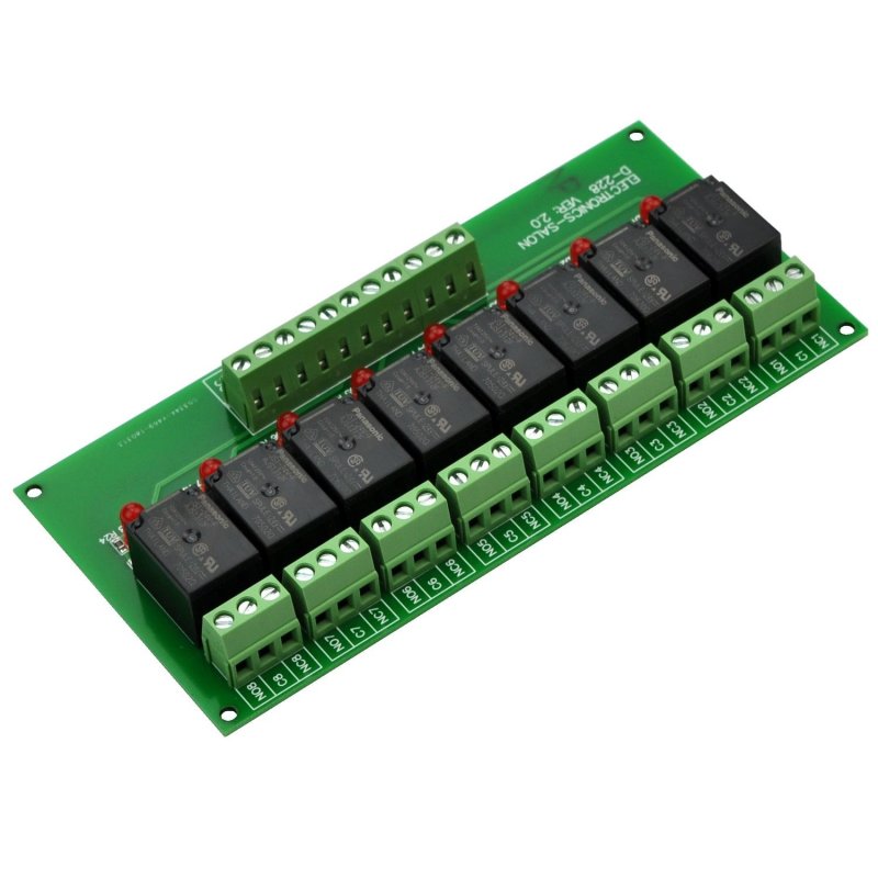 ELECTRONICS-SALON 8 Channel 10Amp SPDT Power Relay Module Board (Operating Voltage: DC 24V)