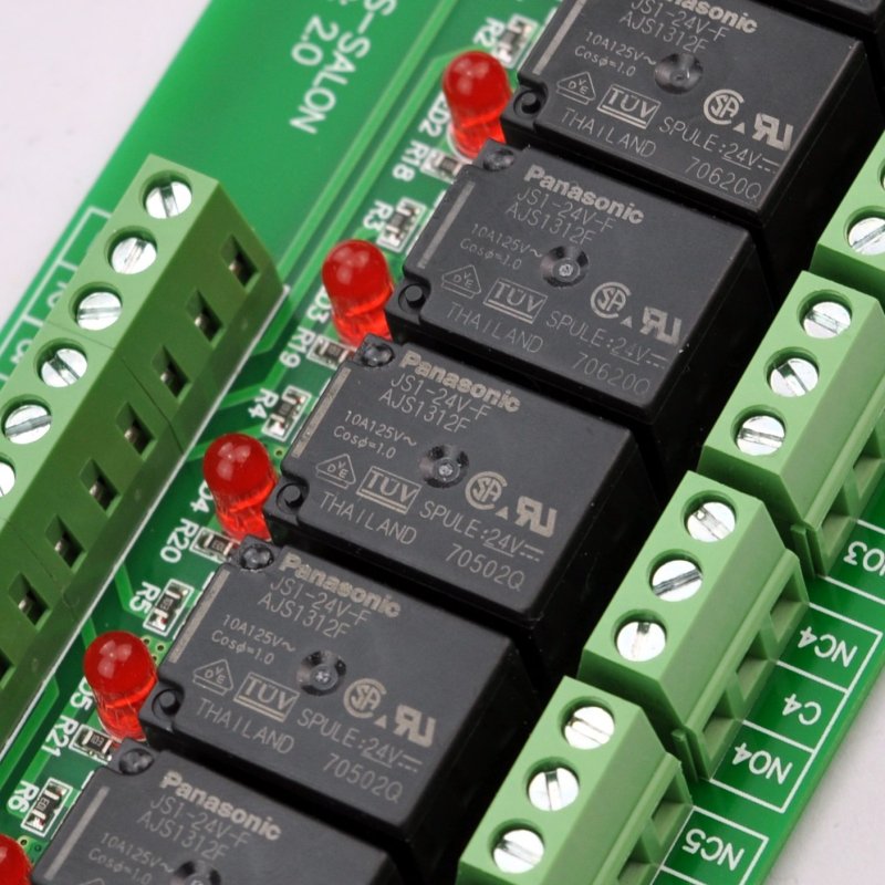 ELECTRONICS-SALON 8 Channel 10Amp SPDT Power Relay Module Board (Operating Voltage: DC 24V)