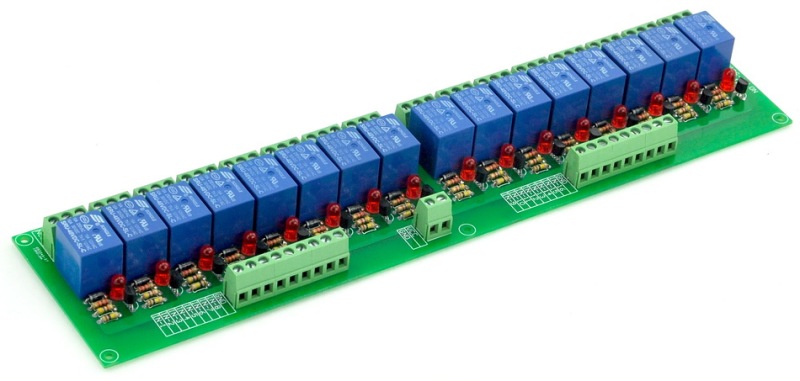 ELECTRONICS-SALON 16 SPDT Power Relay Module, DC 48V Coil, 10A 250VAC/30VDC, Board.