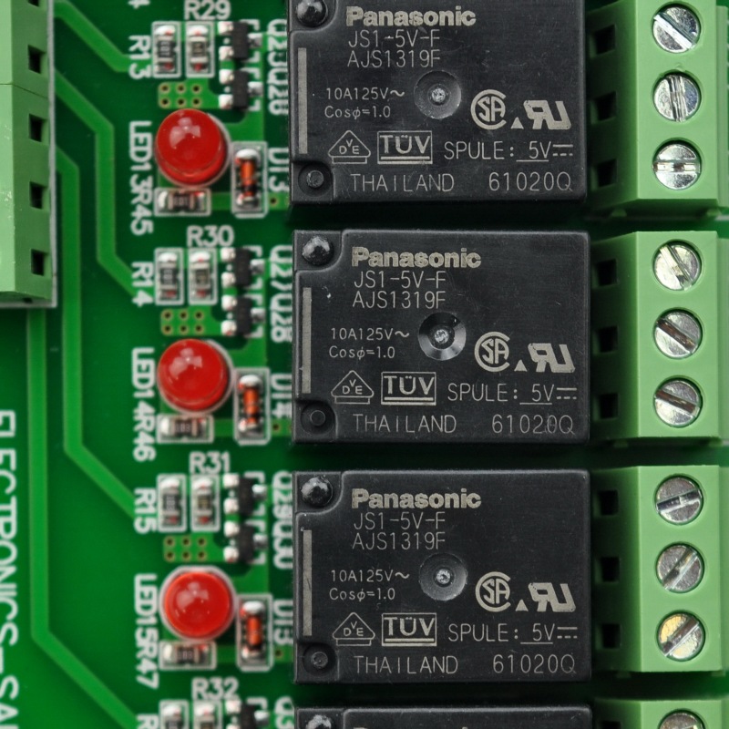 ELECTRONICS-SALON 16 SPDT 10Amp Power Relay Module, DC 5V Version.