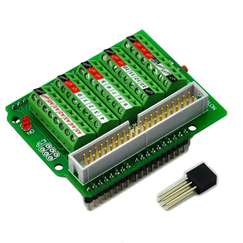 ELECTRONICS-SALON Arduino Screw Terminal Block Breakout Module, for Arduino UNO R3.