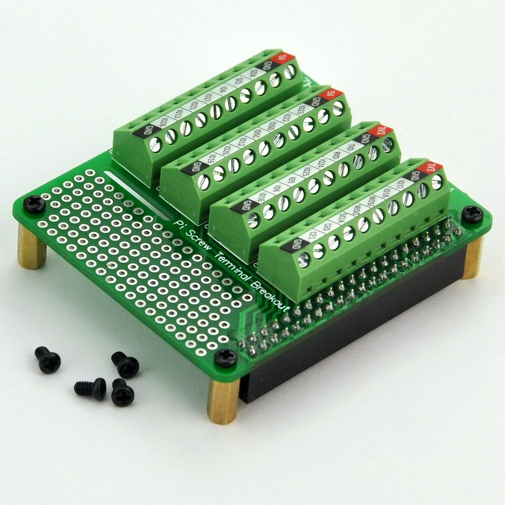 CZH-LABS Pi Screw Terminal Block Breakout Module, for Raspberry Pi.