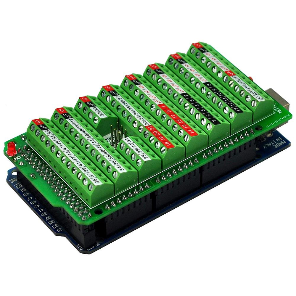 ELECTRONICS-SALON Screw Terminal Block Breakout Module, for Arduino MEGA-2560 R3.