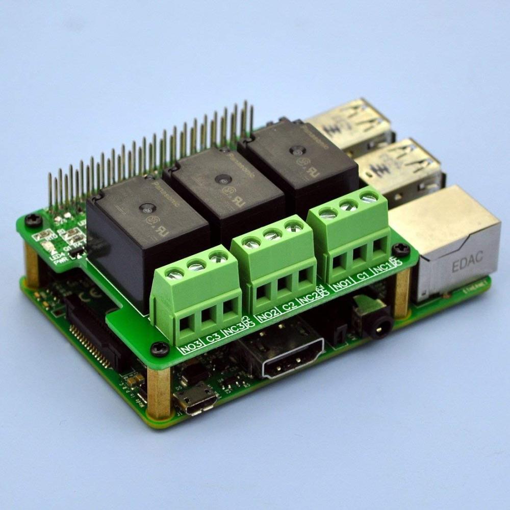 Electronics-Salon RPi Power Relay Board Expansion Module, for Raspberry Pi A+ B+ 2B 3B.