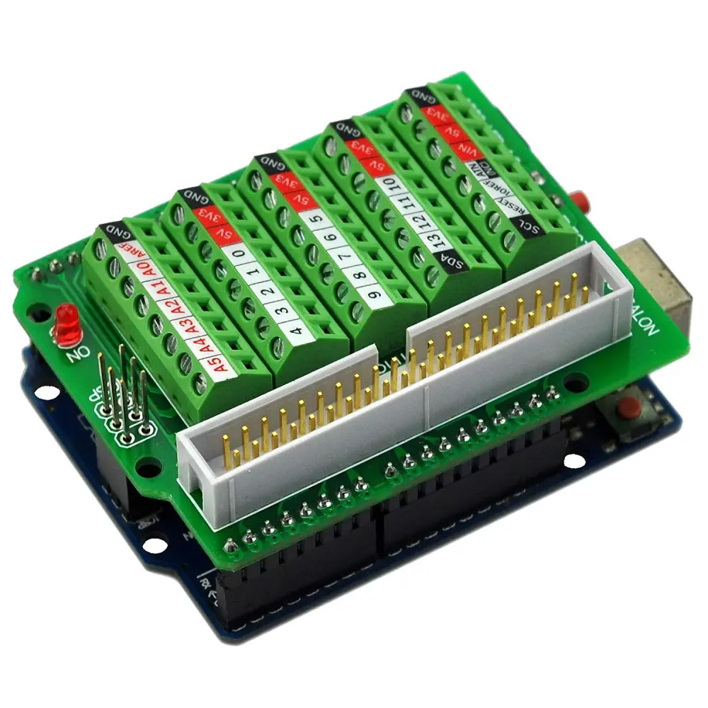 ELECTRONICS-SALON Arduino Screw Terminal Block Breakout Module, for ...
