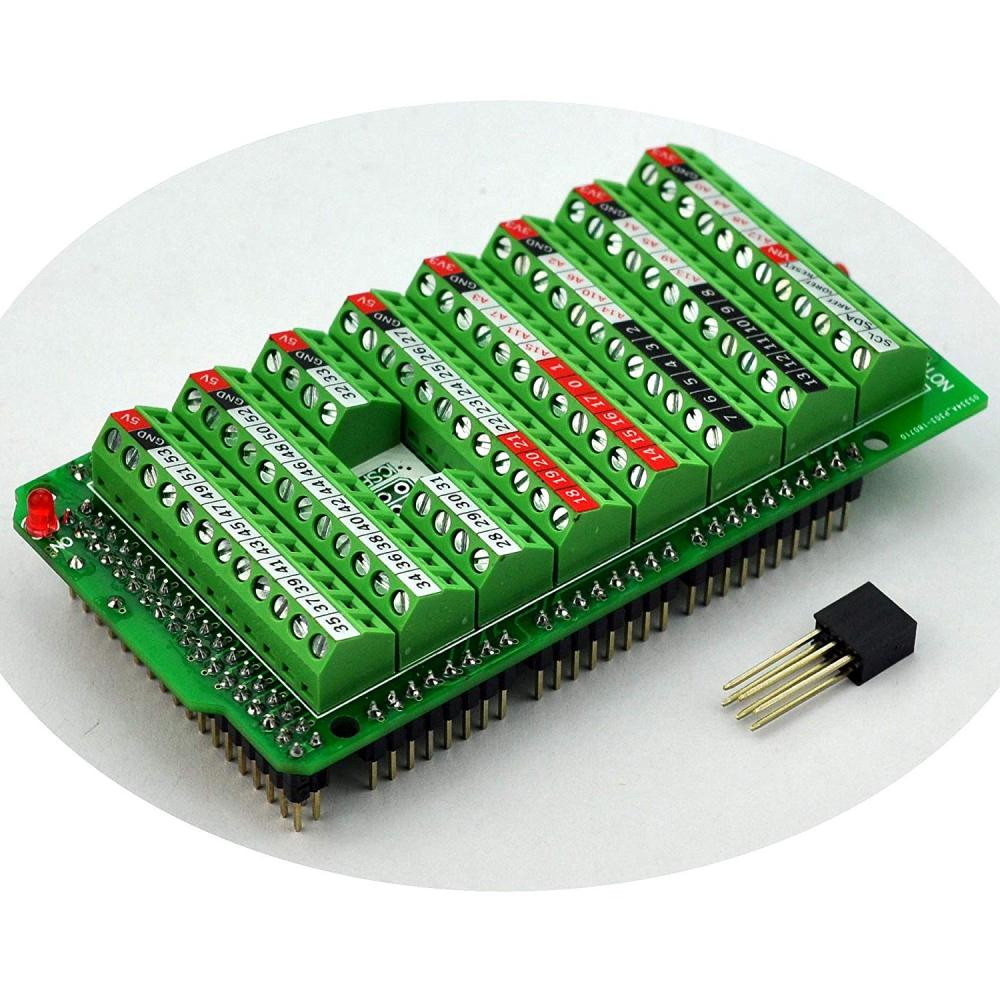 ELECTRONICS-SALON Screw Terminal Block Breakout Module, for Arduino MEGA-2560 R3.