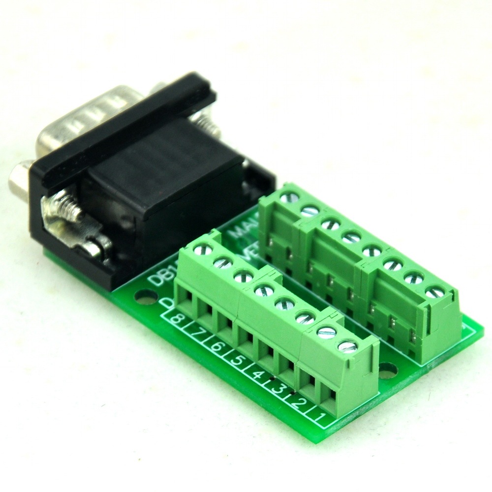 CZH-LABS Slim Right Angle D'SUB DB15HD Male Header Breakout Board Module, D-SUB.