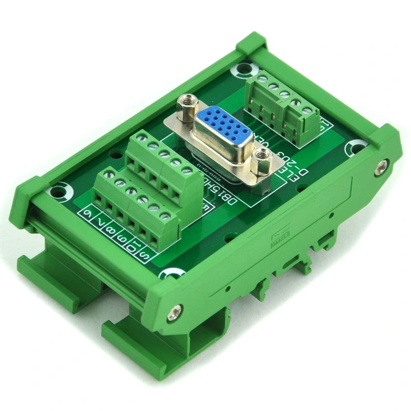 ELECTRONICS-SALON DIN Rail Mount D-SUB DB15HD Female Header Interface ...