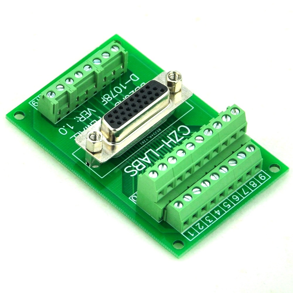 CZH-LABS D-SUB DB26HD Female Header Breakout Board, DSUB.