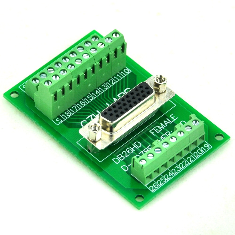 CZH-LABS D-SUB DB26HD Female Header Breakout Board, DSUB.
