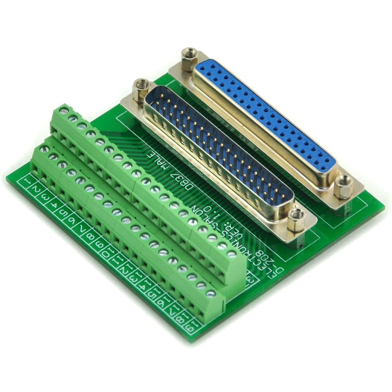 ELECTRONICS-SALON D-SUB DB37 Male/Female Header Breakout Board, DSUB.