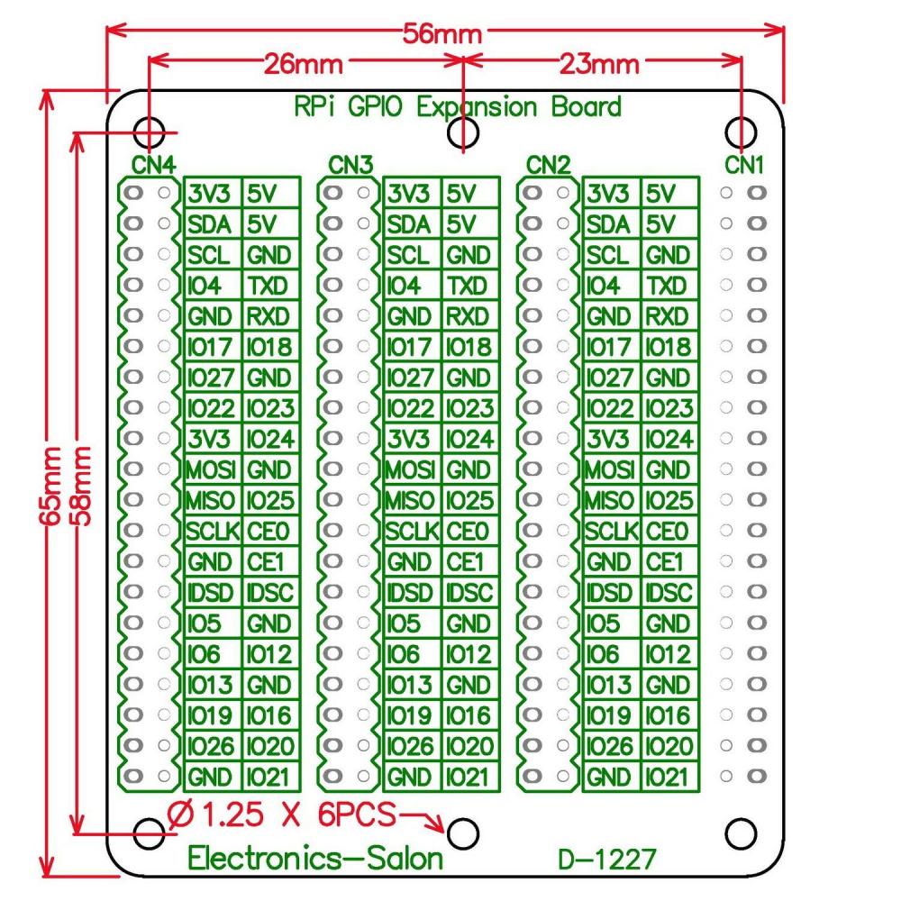 ELECTRONICS-SALON RPi GPIO Expansion Extension Module Board, for Raspberry Pi 3/2 Pi Model B+ ZERO