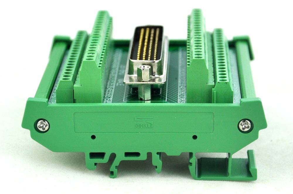 CZH-LABS DIN Rail Mount D-SUB DB78HD Male Header Interface Module, DSUB Breakout Board.