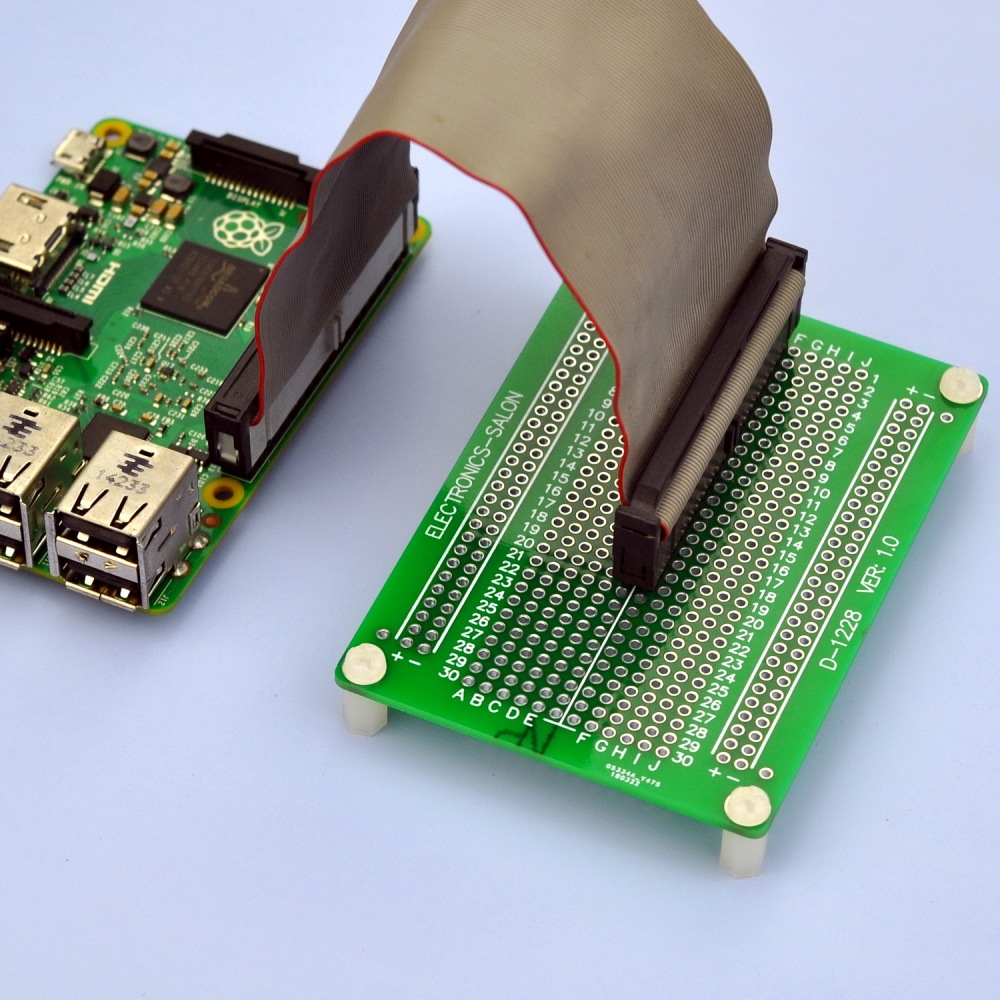 ELECTRONICS-SALON Solderable Breadboard Proto Board PCB DIY Kit for Raspberry Pi 2/3 Model A B A+ B+ ZERO