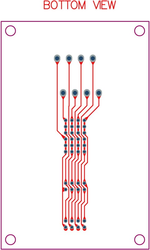 CZH-LABS Dual IDC-8 Pitch 2.0mm Male Header Terminal Block Breakout Board.