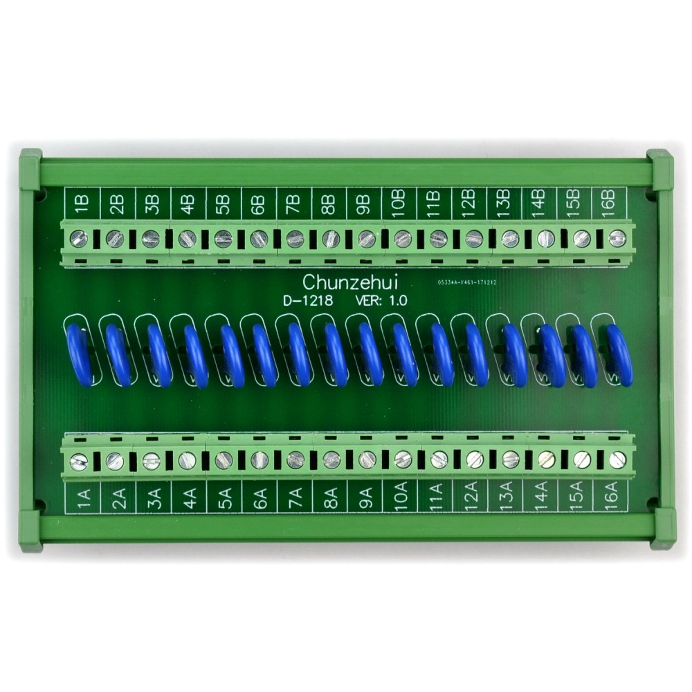 Chunzehui 16 Channels Individual DIN Rail Mount 275V SIOV Metal Oxide Varistor Interface Module, Surge Suppressor Protection SPD Board.