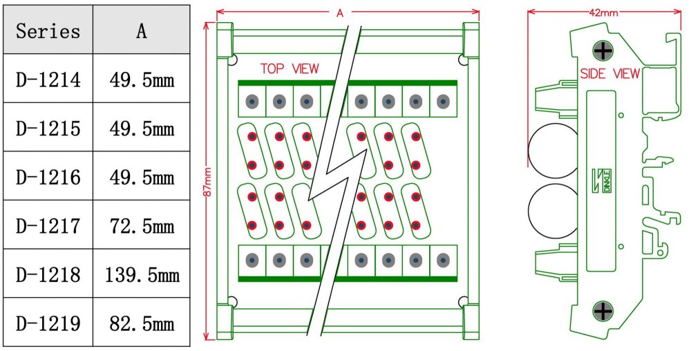 Chunzehui 8 Channels Individual DIN Rail Mount 150V SIOV Metal Oxide Varistor Interface Module, Surge Suppressor Protection SPD Board.