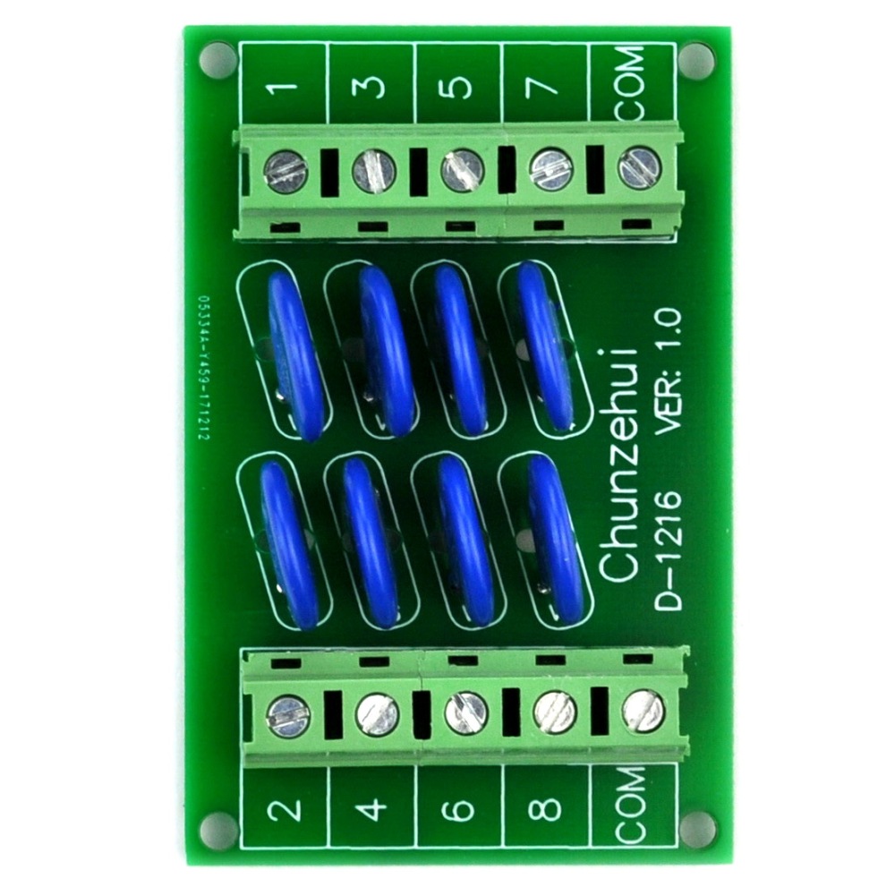 Chunzehui 8 Channels Common 60V SIOV Metal Oxide Varistor Interface Module, Surge Suppressor Protection SPD Board.