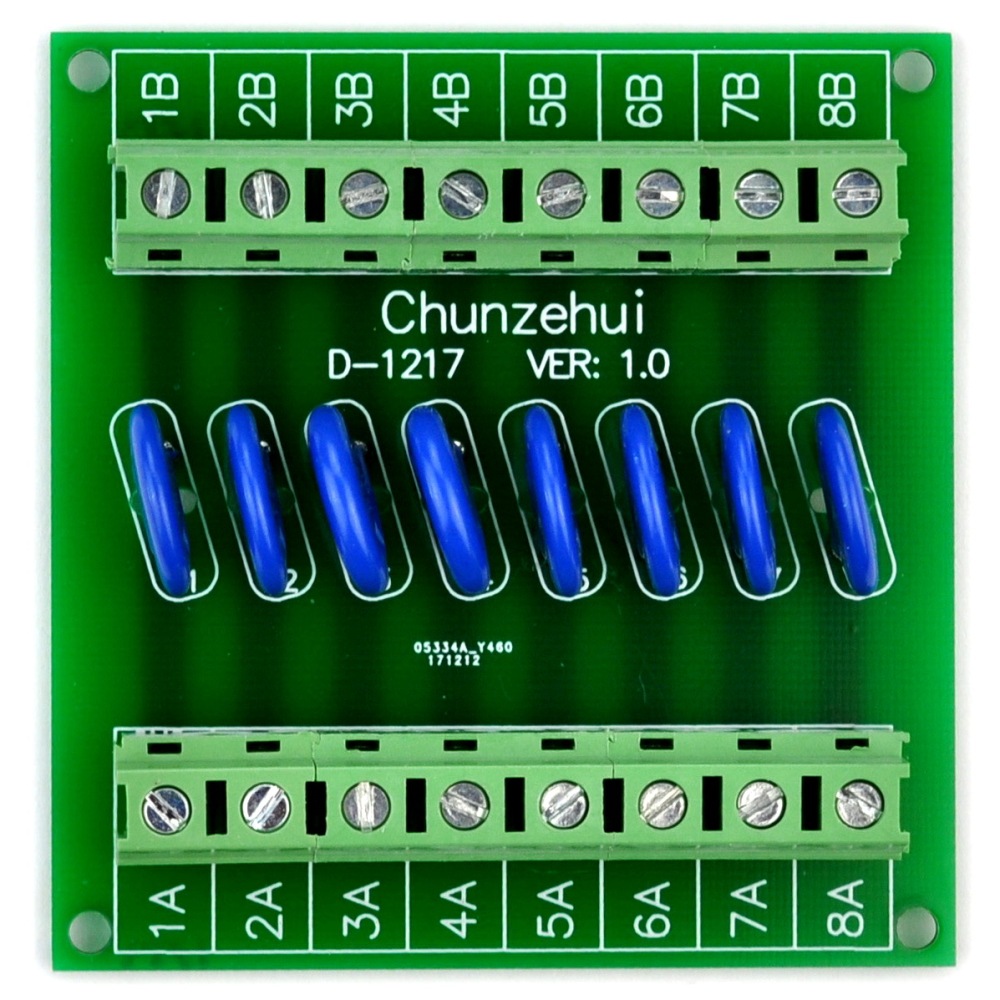 Chunzehui 8 Channels Individual 275V SIOV Metal Oxide Varistor Interface Module, Surge Suppressor Protection SPD Board.