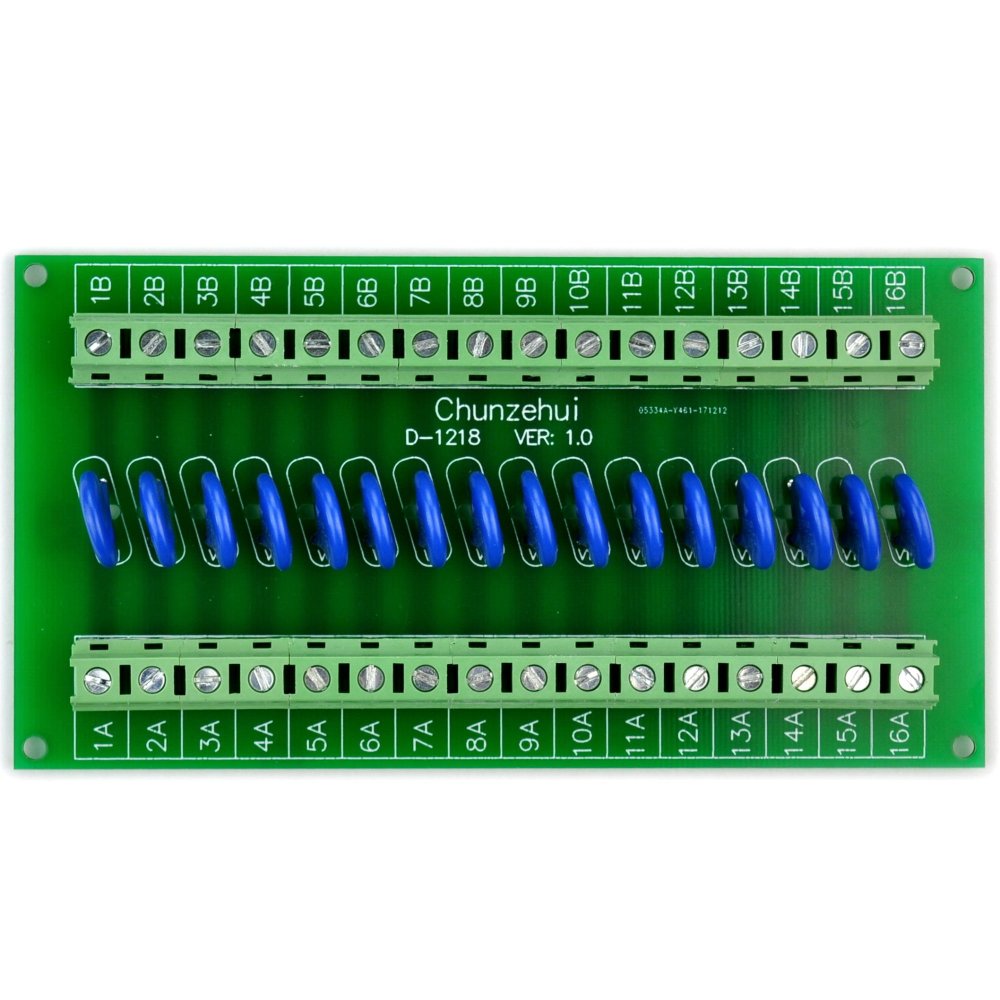 Chunzehui 16 Channels Individual 275V SIOV Metal Oxide Varistor Interface Module, Surge Suppressor Protection SPD Board.