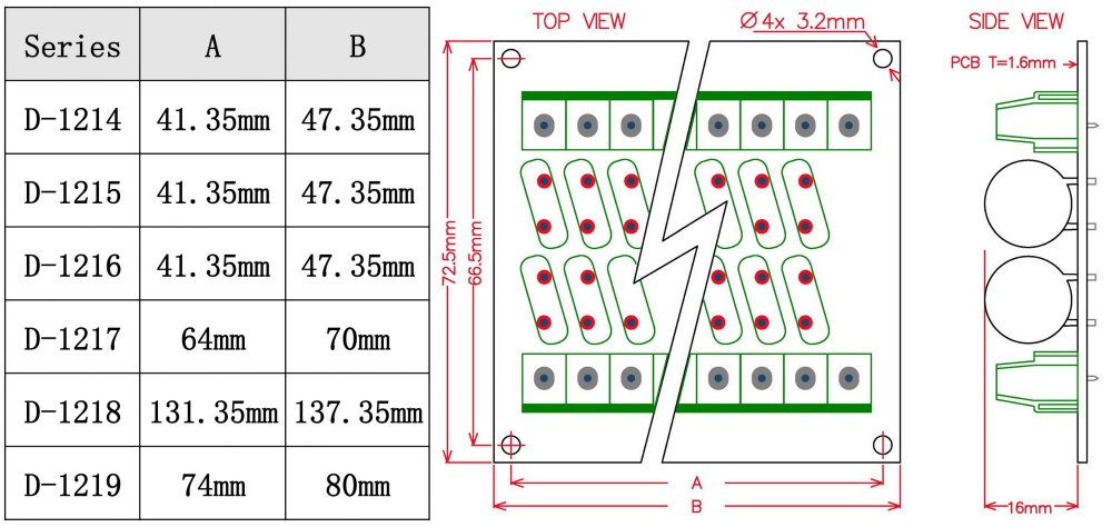 Chunzehui 16 Channels Common 275V SIOV Metal Oxide Varistor Interface Module, Surge Suppressor Protection SPD Board.