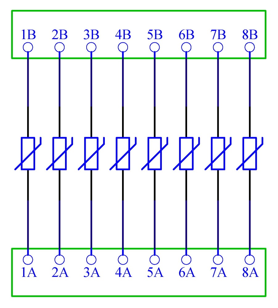 Chunzehui 8 Channels Individual 30V SIOV Metal Oxide Varistor Interface Module, Surge Suppressor Protection SPD Board.
