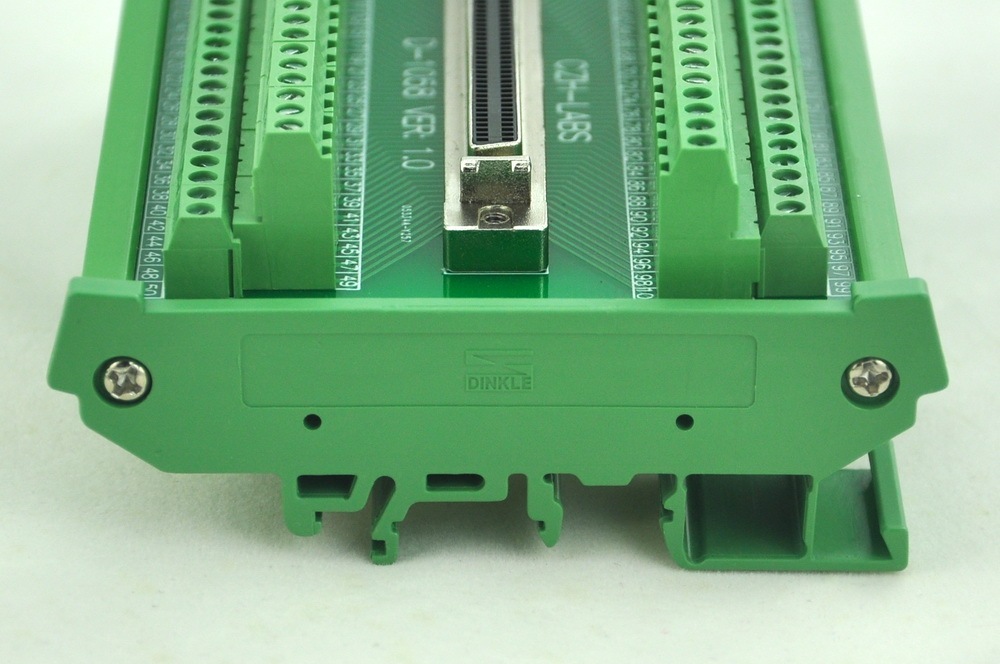 CZH-LABS DIN Rail Mount 100-pin Half-Pitch/0.05" D-SUB Female Interface Module, DSUB,SCSI.