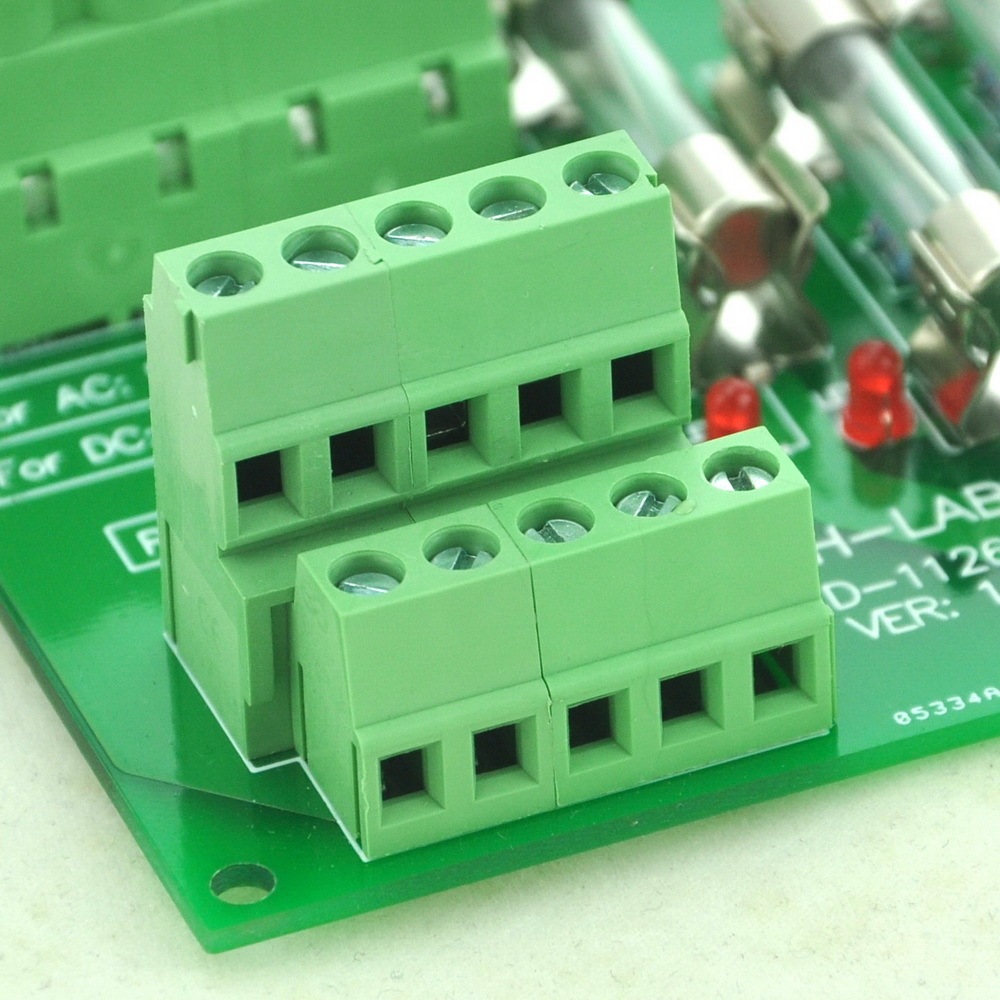 CZH-LABS AC/DC 5~48V Panel Mount 10 Position Power Distribution Fuse Module Board.