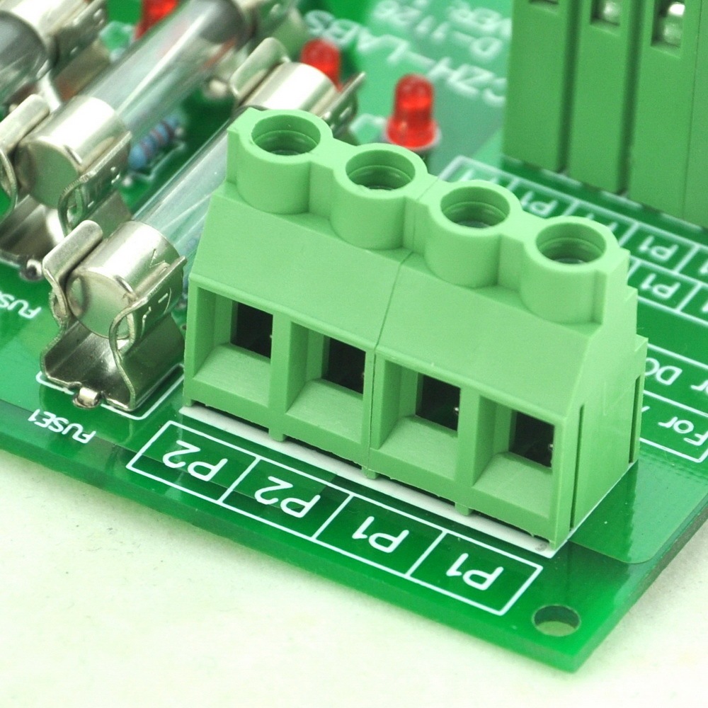 CZH-LABS AC/DC 5~48V Panel Mount 10 Position Power Distribution Fuse Module Board.