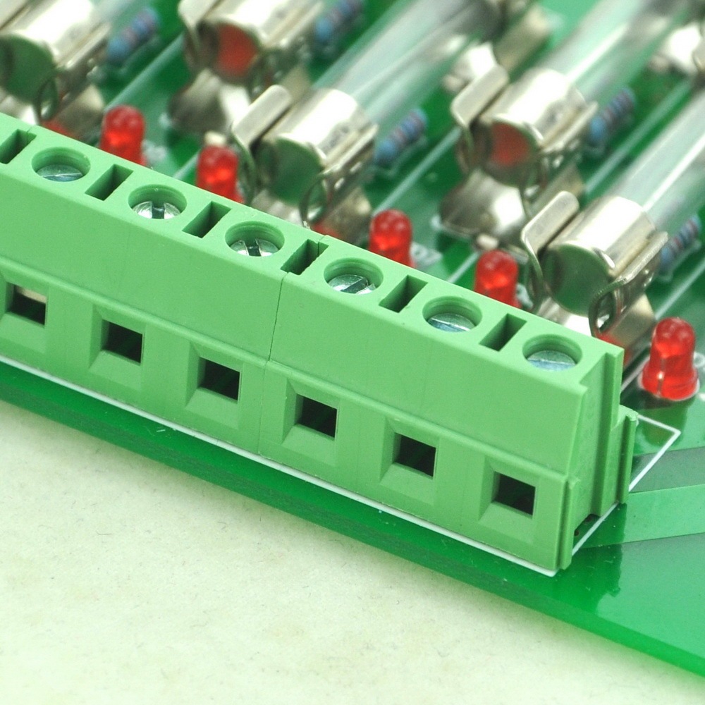CZH-LABS AC/DC 5~48V Panel Mount 10 Position Power Distribution Fuse Module Board.