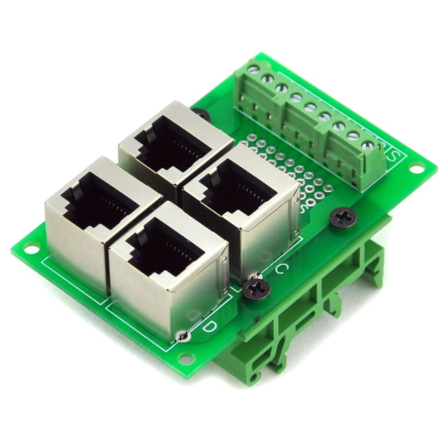 ELECTRONICS-SALON RJ45 8P8C 4-Way Buss Board Interface Module with ...